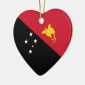 Papua-Neu-Guinea Flaggen-Herz Keramikornament (Links)
