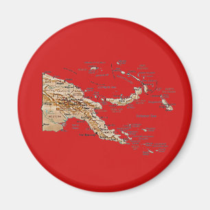 Papua-Neu-Guinea Karten-Magnet Magnet
