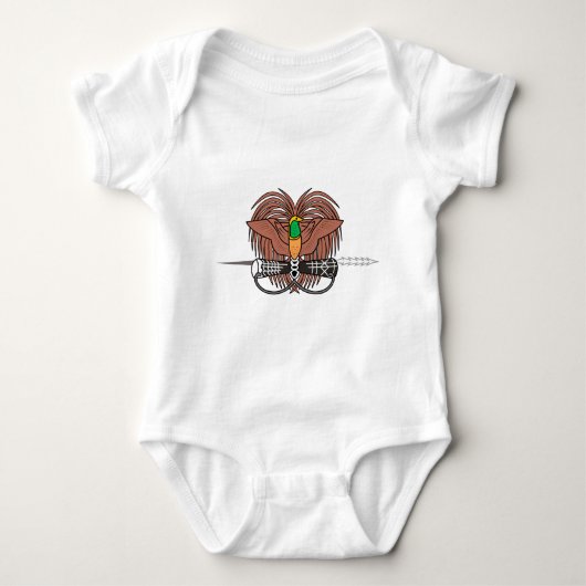 Papua-Neu-Guinea nationales Emblem Baby Strampler (Vorderseite)