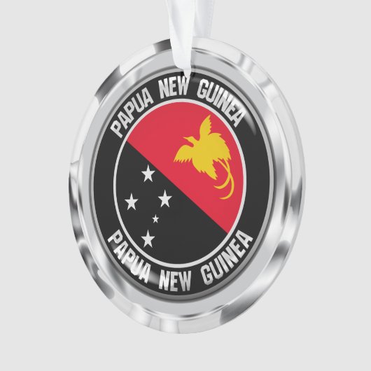 Papua-Neu-Guinea rundes Emblem Ornament (Vorderseite)