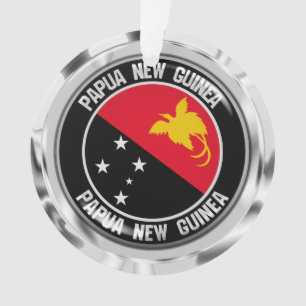 Papua-Neu-Guinea rundes Emblem Ornament