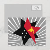 Papua+Neu+Guinea Star Postkarte (Vorne/Hinten)