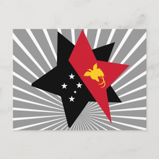 Papua+Neu+Guinea Star Postkarte (Vorderseite)