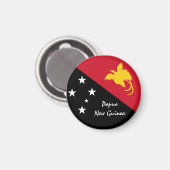 Papua Neue Guinea Fahne & Ozeanien - Reise-/Sportf Magnet (Vorderseite/Rückseite)