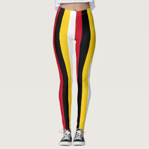 Papua Neue Guinea Flag Farben vertikal gestreift Leggings