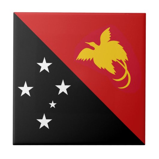 Papua-neue Guinea-Flag-Keramik Fliese (Vorderseite)
