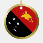 Papua Neue Guinea Flag Ornament (Hinten)