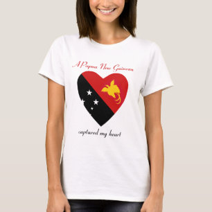 Papua Neue Guinea Flag Sweetheart T - Shirt