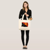 Papua Neue Guinea Flag Tote Tag Jumbo Stoffbeutel (Vorderseite (Model))