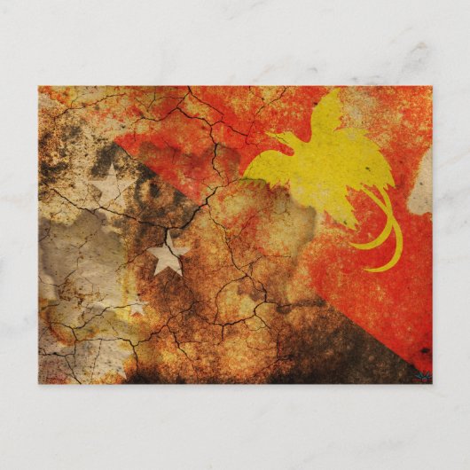 Papua Neue Guinea Grunge Postkarte (Vorderseite)