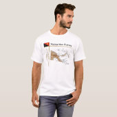 Papua Neue Guinea Karte + Flag + Titel T - Shirt (Vorne ganz)