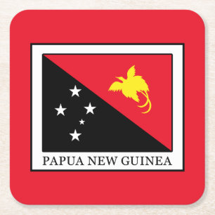 Papua Neue Guinea Rechteckiger Pappuntersetzer