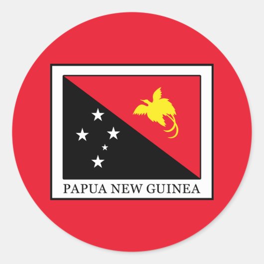 Papua Neue Guinea Runder Aufkleber (Vorderseite)