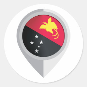 Papua neue Guinea Runder Aufkleber
