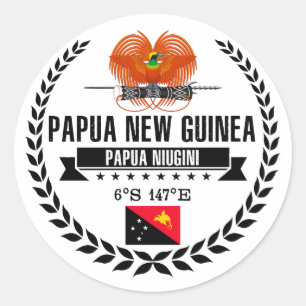 Papua Neue Guinea Runder Aufkleber