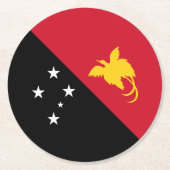 Papua-neue Guinea Runder Pappuntersetzer (Vorderseite)