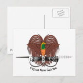 Papua Neue Guinea Wappen Postkarte (Vorne/Hinten)