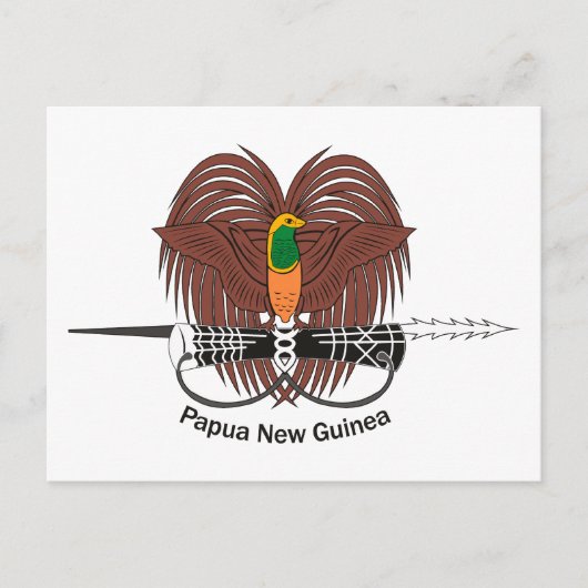 Papua Neue Guinea Wappen Postkarte (Vorderseite)