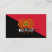 Papua Neue guineische Flagge & Nationalemblem Visitenkarte (Vorderseite)