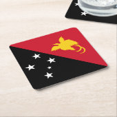 Papua-Neuen Guinea Rechteckiger Pappuntersetzer (angewinkelt)