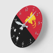 Papua-Neuen Guinea Runde Wanduhr (Winkel)