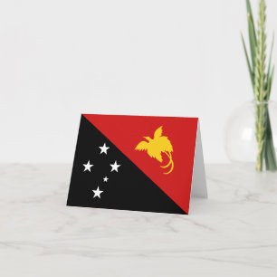 Papua-Neuer Guinea-Flaggennotecard Karte