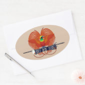 Papua-Neuer Nationalemblem der Guinea Ovaler Aufkleber (Umschlag)