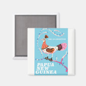 Papua Neues Guinea Reiseplakat Magnet (Vorderseite/Rückseite)