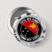 Papua-Neues Guinea-RundEmblem Button (Vorne & Hinten)
