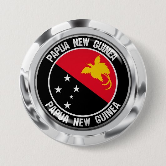 Papua-Neues Guinea-RundEmblem Button (Vorderseite)