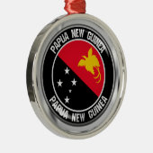 Papua-Neues Guinea-RundEmblem Ornament Aus Metall (Rechts)