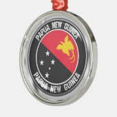 Papua-Neues Guinea-RundEmblem Ornament Aus Metall (Links)