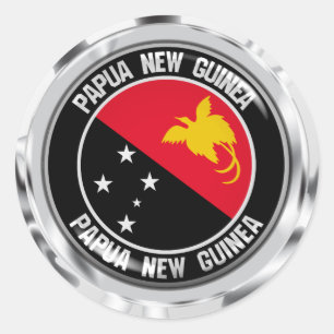 Papua-Neues Guinea-RundEmblem Runder Aufkleber