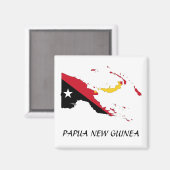 Papua-Neuguine-Flag-Karte Magnet (Vorderseite/Rückseite)