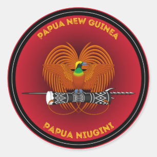 Papua-Neuguinea-Erbe-Emblem Runder Aufkleber