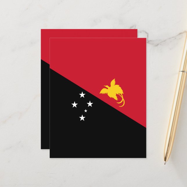 Papua-Neuguinea-Flagge (Vorderseite/Rückseite Beispiel)