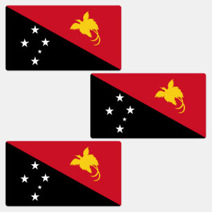 Papua-Neuguinea-Flagge Etiketten