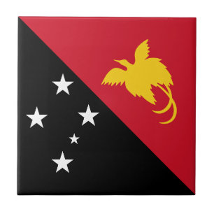 Papua-Neuguinea-Flagge Fliese