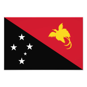 Papua-Neuguinea-Flagge Fotodruck
