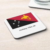 Papua neuguinea flagge  getränkeuntersetzer (Linke Seite)