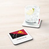 Papua neuguinea flagge  getränkeuntersetzer (Rechte Seite)