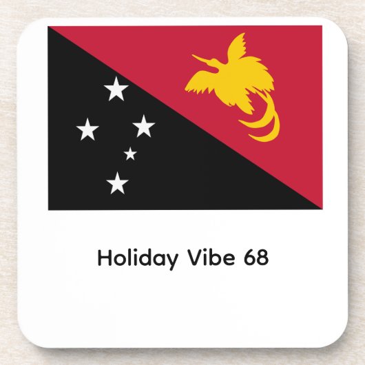 Papua neuguinea flagge  getränkeuntersetzer (Vorderseite)