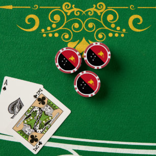 Papua-Neuguinea-Flagge Pokerchips