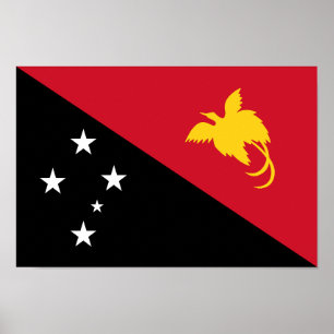 Papua-Neuguinea-Flagge Poster