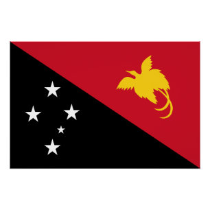 Papua-Neuguinea-Flagge Poster