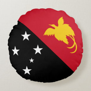 Papua-Neuguinea-Flagge Rundes Kissen