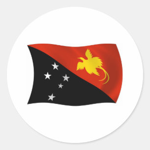 Papua-Neuguinea-Flaggen-Aufkleber Runder Aufkleber