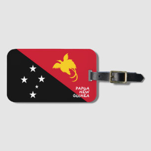 Papua-Neuguinea Nationale Flagge Patriotisch Gepäckanhänger