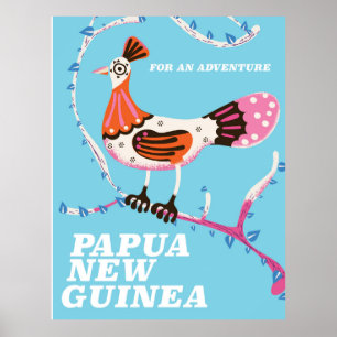 Papua-Neuguinea-Reiseposter Poster