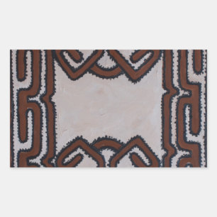 Papua-Neuguinea-Tapa-Stofftuch Rechteckiger Aufkleber
